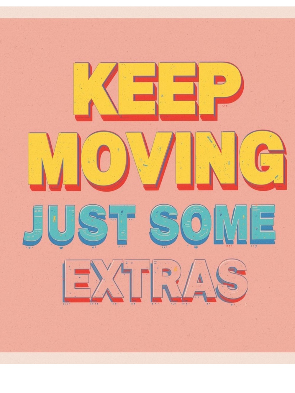 Keep Moving Just Some Extras Pink Decorative Curtain Panel